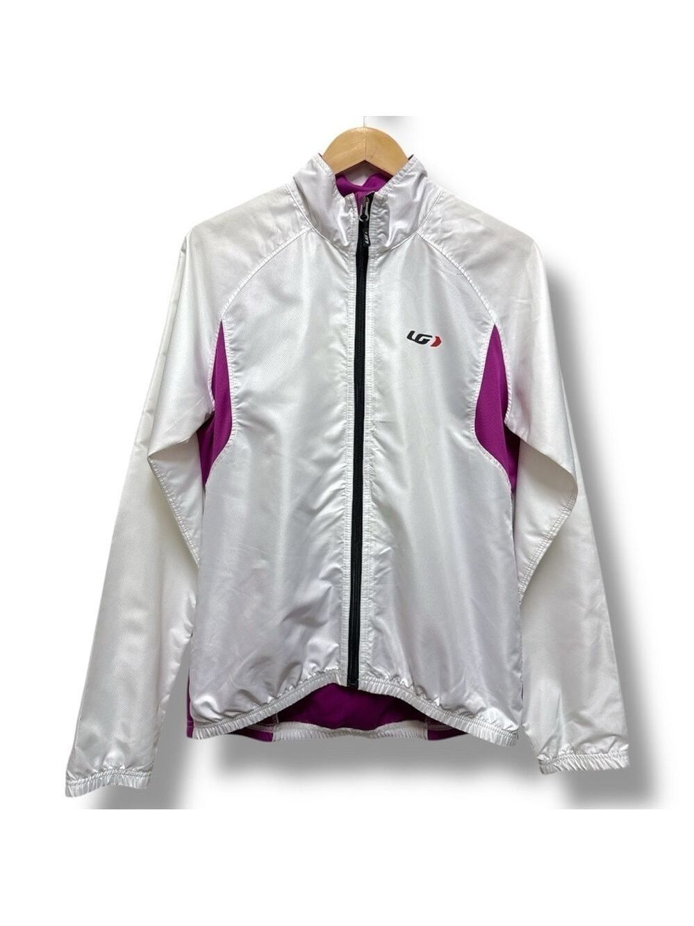 Louis Garneau Cycling Jacket White and Pink Size XL Technical Jacket